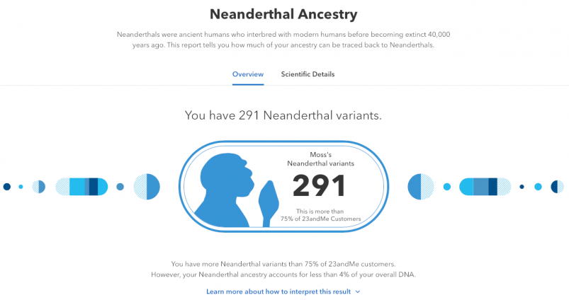 23andMe vs AncestryDNA - 23andMe neanderthal ancestry