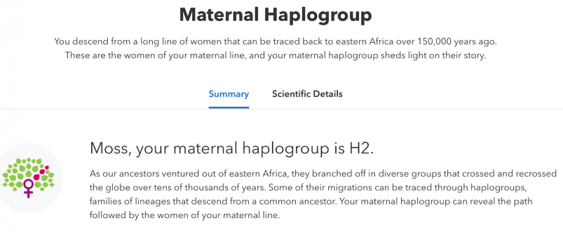 MyHeritage vs 23andMe vs Ancestry review --23andMe Maternal Haplogroup