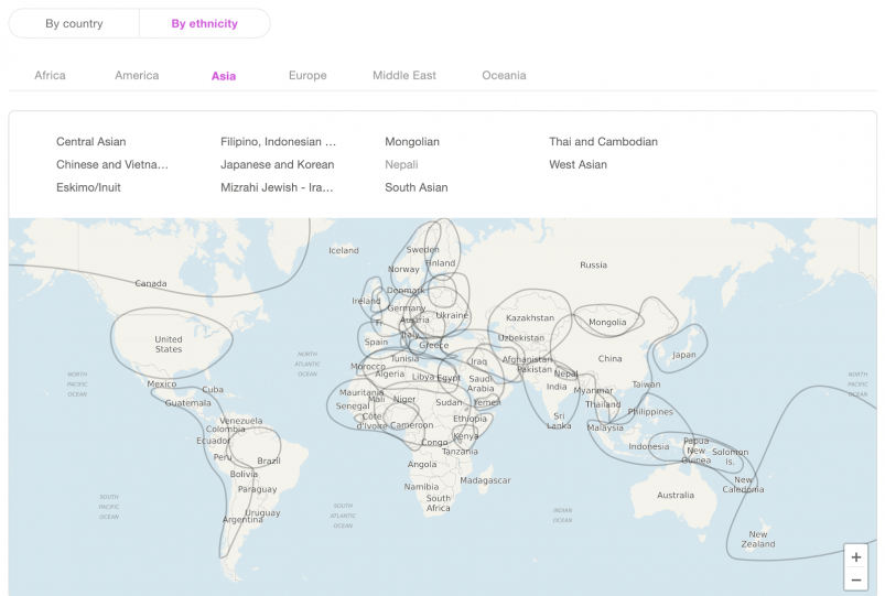 MyHeritage vs AncestryDNA - MyHeritage Ethnicities Around the World