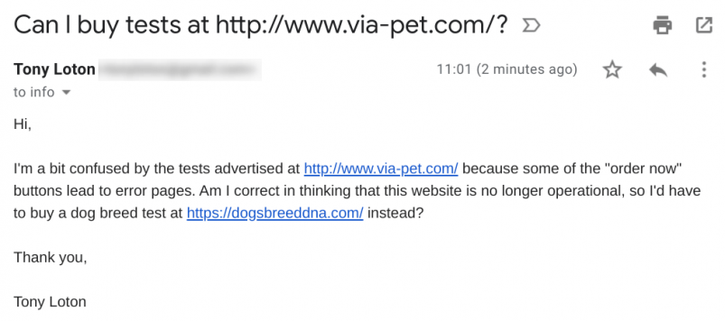 Viaguard dog dna test sales reviews