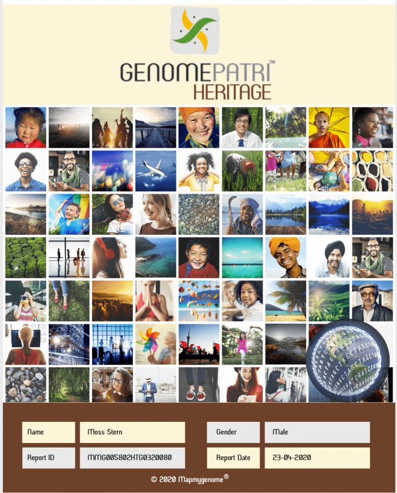 Mapmygenome's Genomepatri Heritage Report Cover