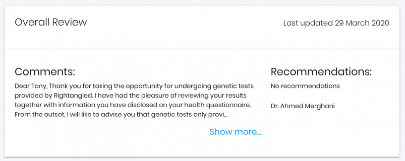 Recommendations from the Rightangled Cardiologist Who Reviewed My Report