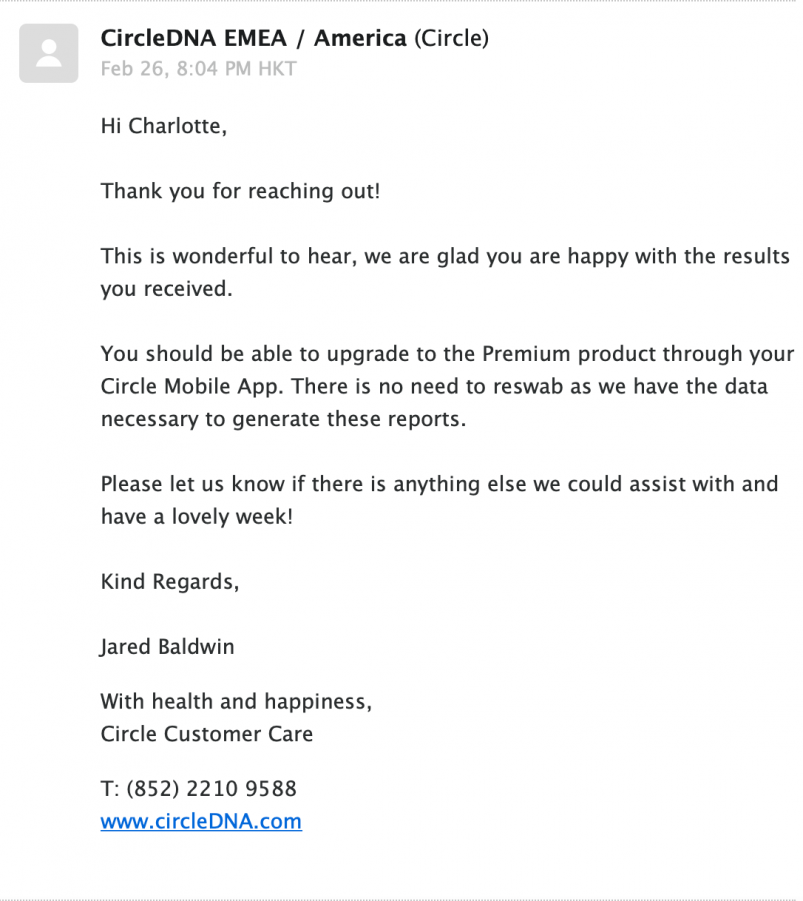 Circle DNA's Fast Customer Service Response Via Email