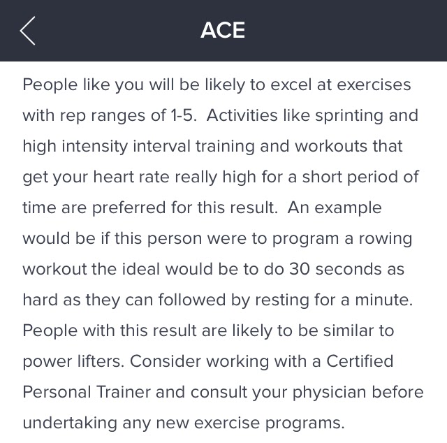 Orig3n app ACE gene report - "What It Means" continued