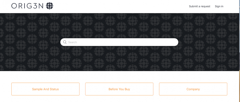 Orig3n website FAQ page