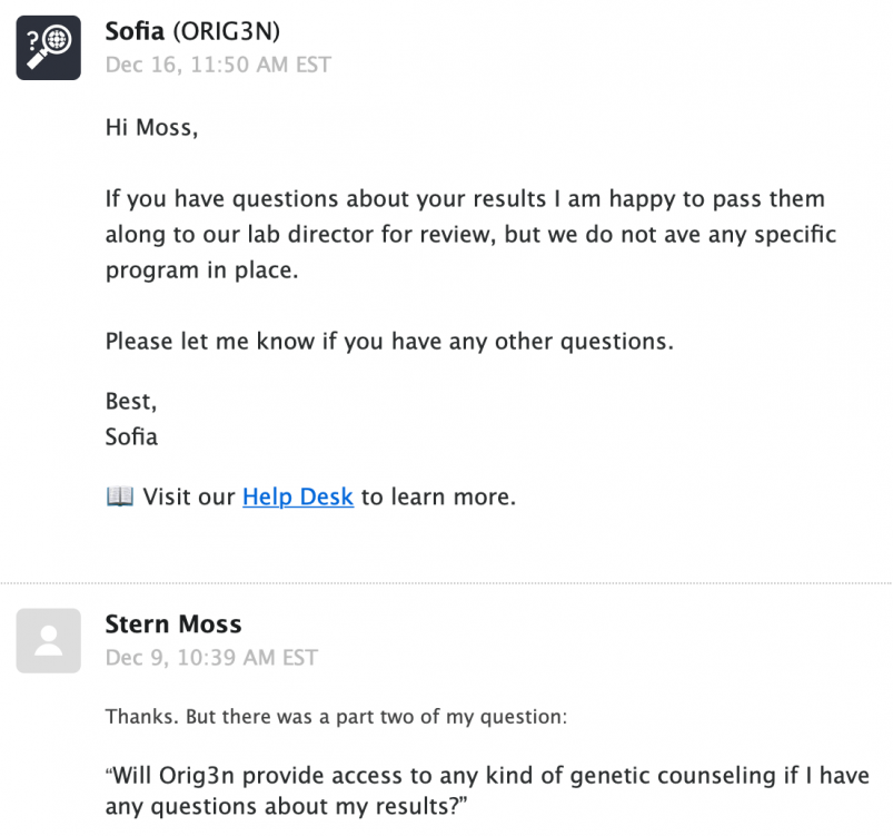 Orig3n customer service inquiry response #5