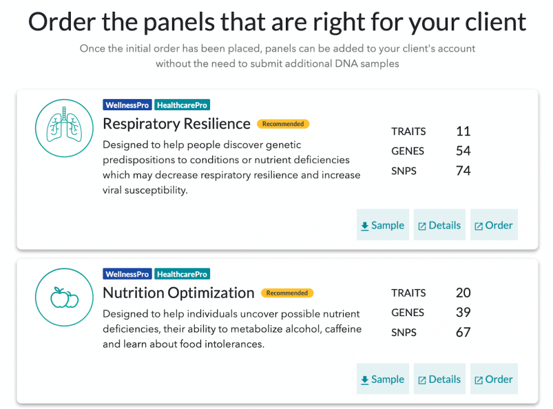 ToolBox Genomics health panels