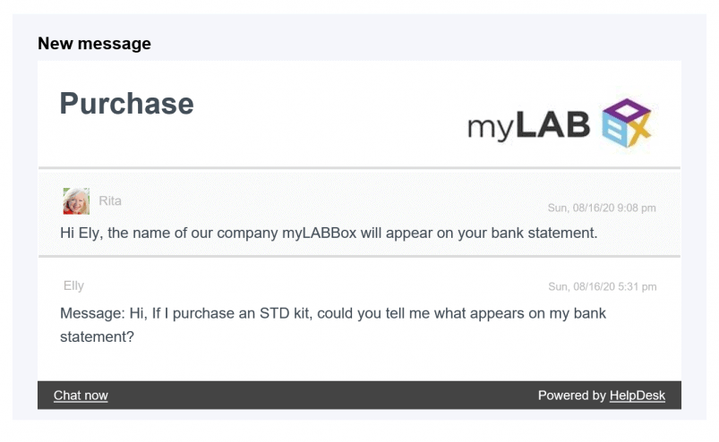 MyLabBox customer service email response