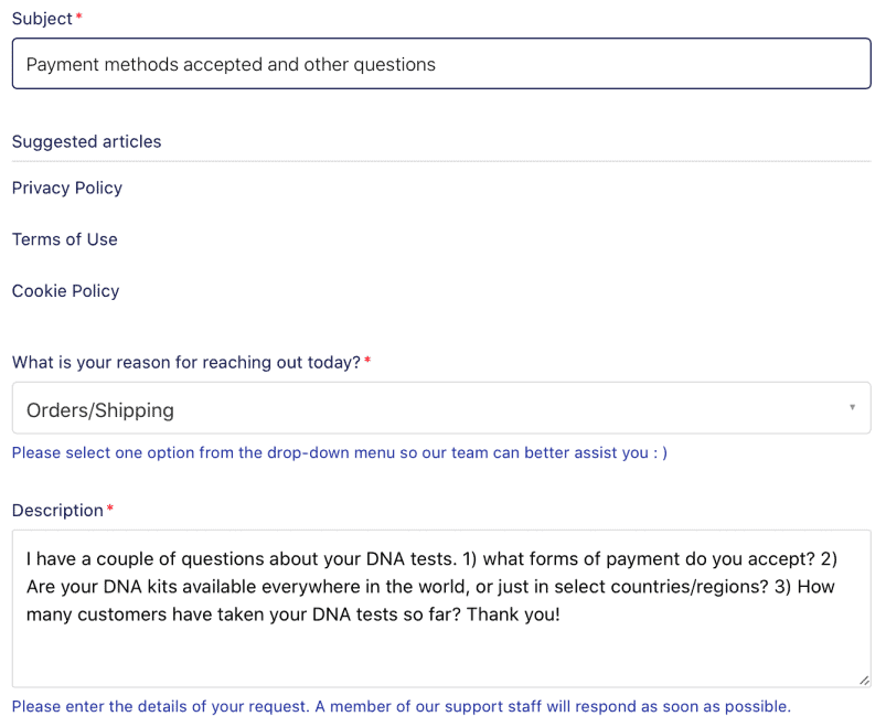 Nebula Genomics contact form