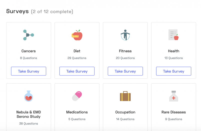 Nebula Genomics surveys