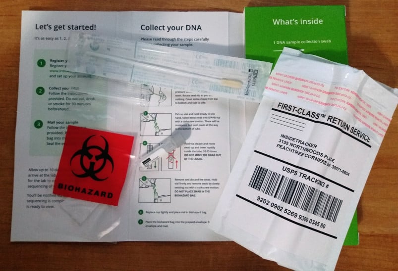 InsideTracker DNA testing kit