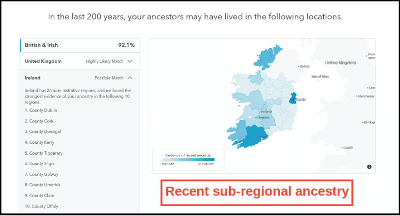 23andMe Sub-Regional Ancestry Map