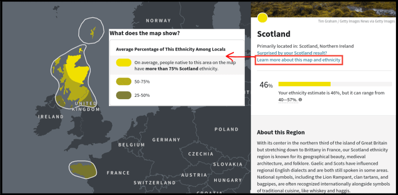 AncestryDNA Ethnicity Estimate Region Info