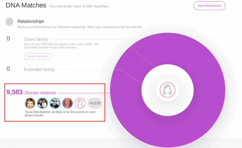 MyHeritage Results DNA Matches