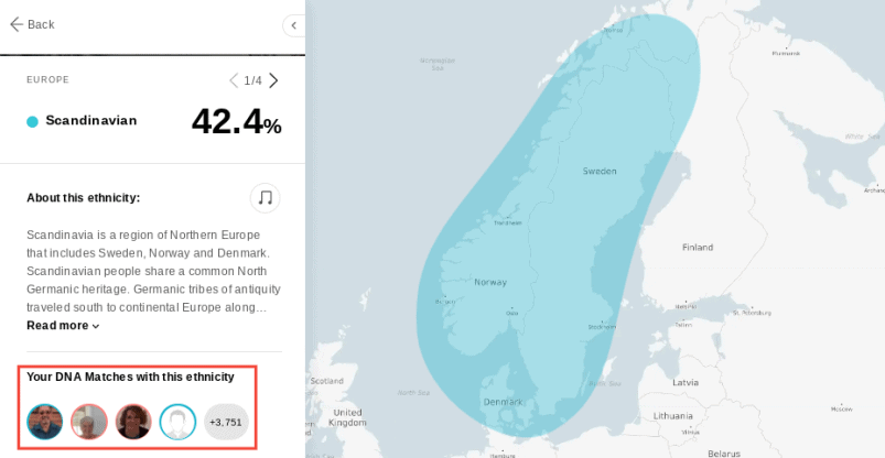 MyHeritage Ethicity Estimate Details