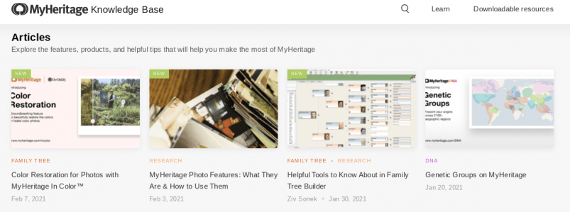 MyHeritage Knowledge Base