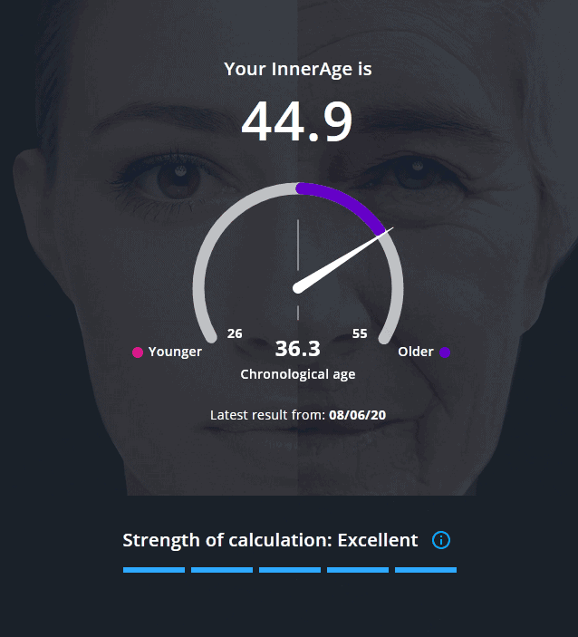 InsideTracker InnerAge 2.0 test results